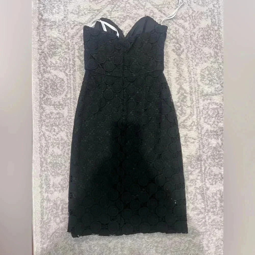 Shoshana Black Lace Strapless Dress Size 0 - Picture 2 of 3